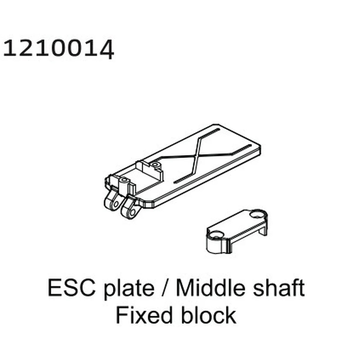 Absima ESC-Halteplatte 1210014