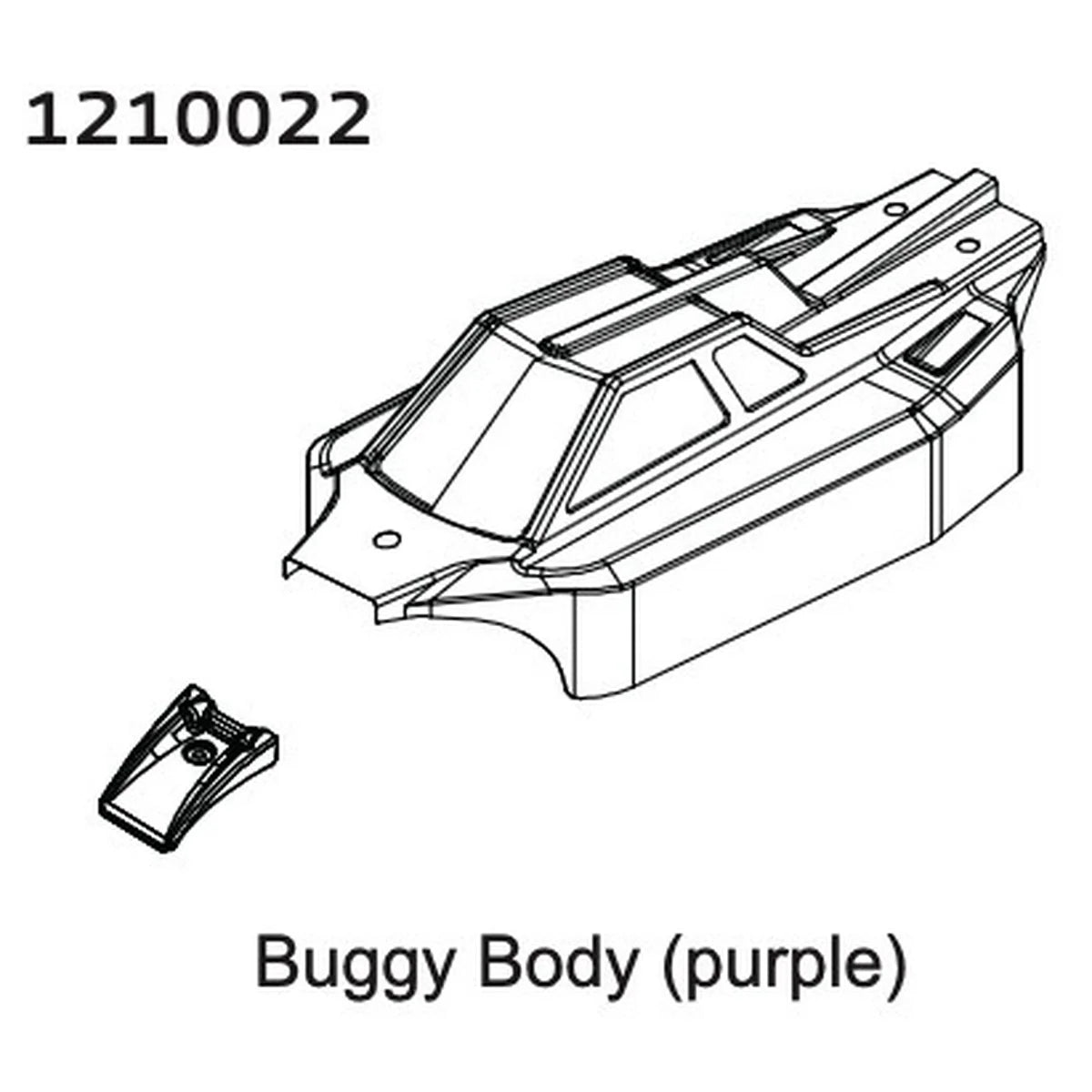 Absima PVC Buggy Shell - + Stickers Lila 1210022