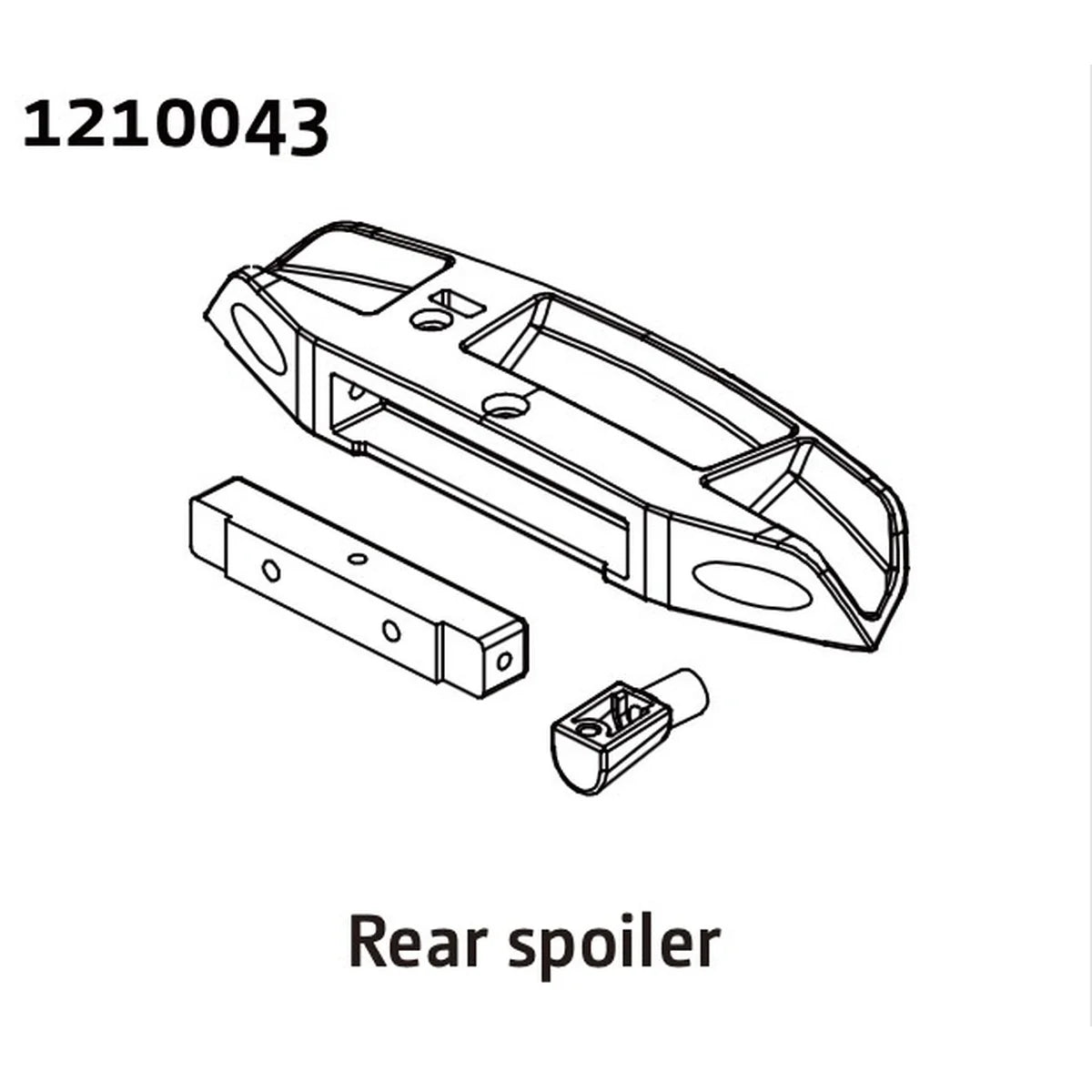 Absima Stoßfänger und Auspuff hinten für Speed Demon 1210043