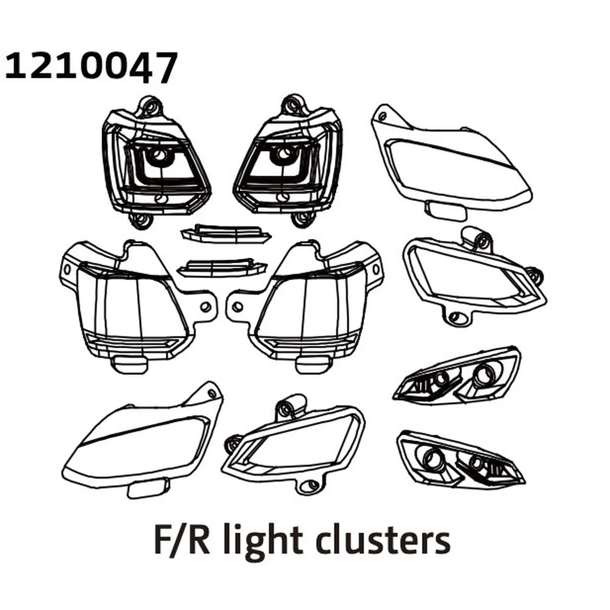 Absima V/h Lichtset für Speed Demon 1210047