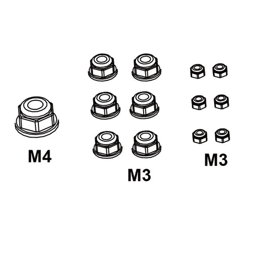 Absima Mutternset M3 / M4 für Bashcore 1210064