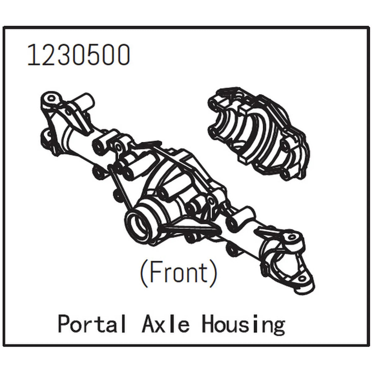 Absima Portalachsgehäuse für Crawler CR3.4 1230500
