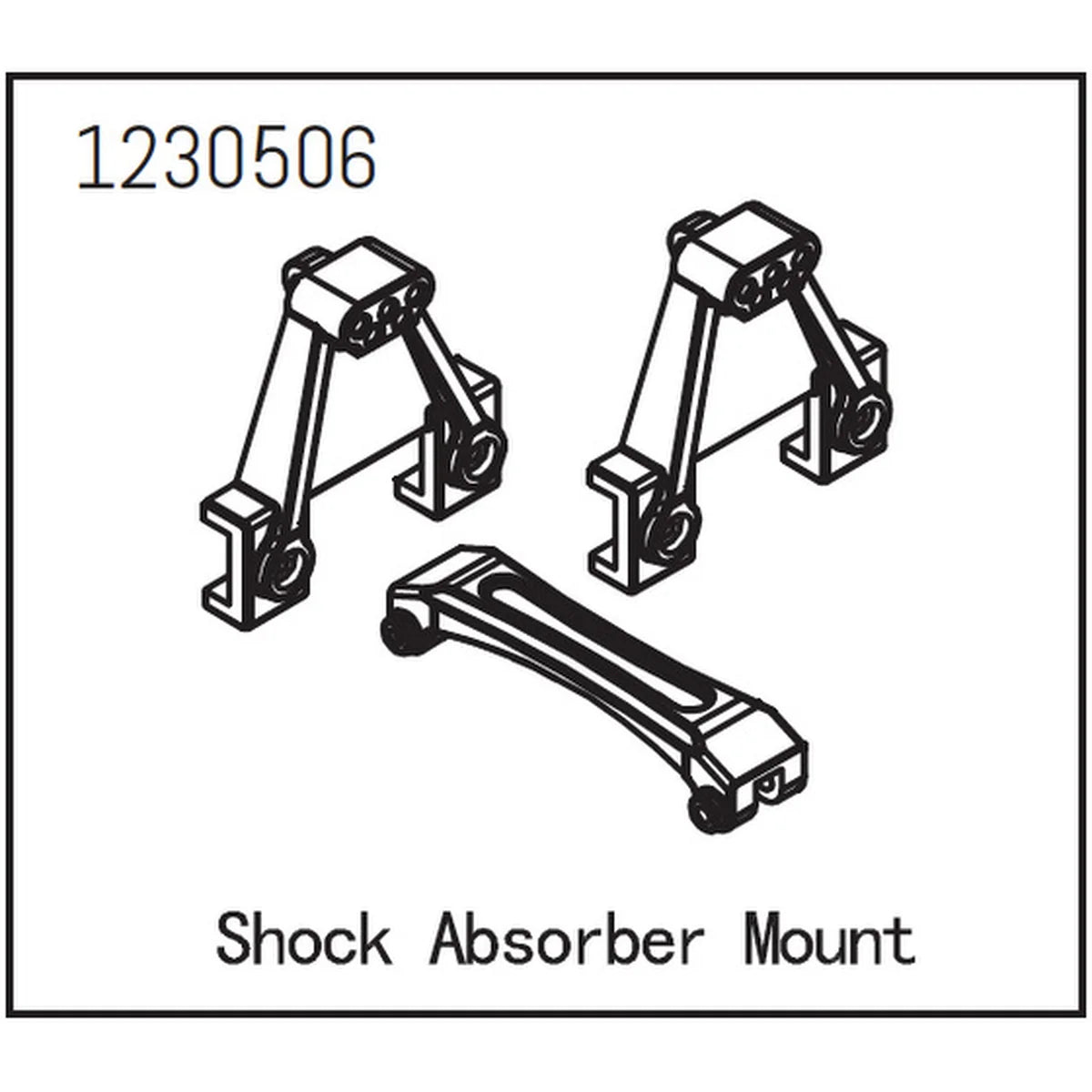 Absima Stoßdämpferbrücken (2) für CR3.4eco Sherpa/Bronco 1230506