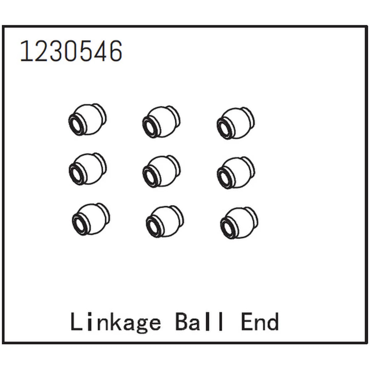 Absima Link-Kugelköpfe (9) für CR3.4eco Sherpa/Bronco 1230546