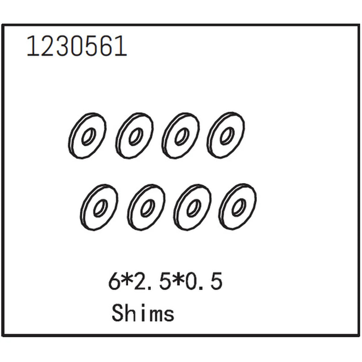 Absima Shimscheiben 6x2.5x0.5 für CR3.4eco Sherpa/Bronco 1230561