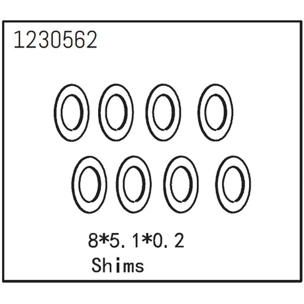 Absima Shimscheiben 8x5.1x0.2 1230562