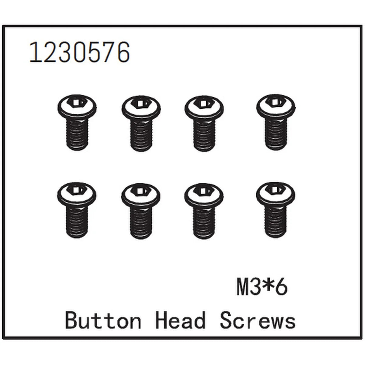 Absima Kopfschraube M3x6 (8) für CR3.4eco Sherpa/Bronco 1230576