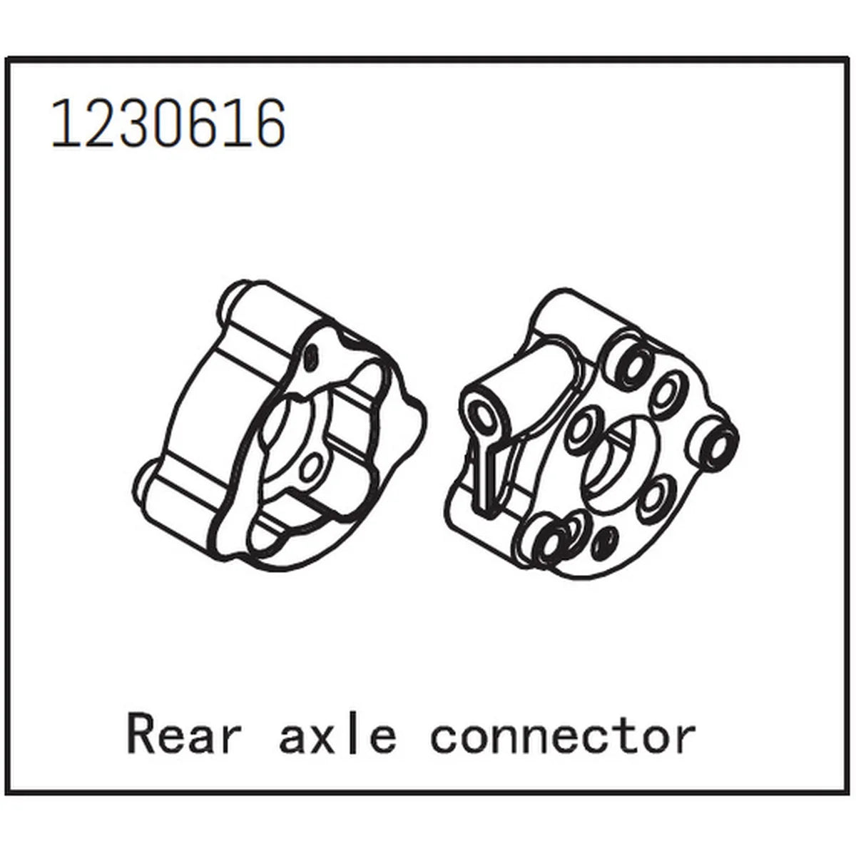 Absima Hinterachs-Steckverbindung für Crawler CR3.4 1230616