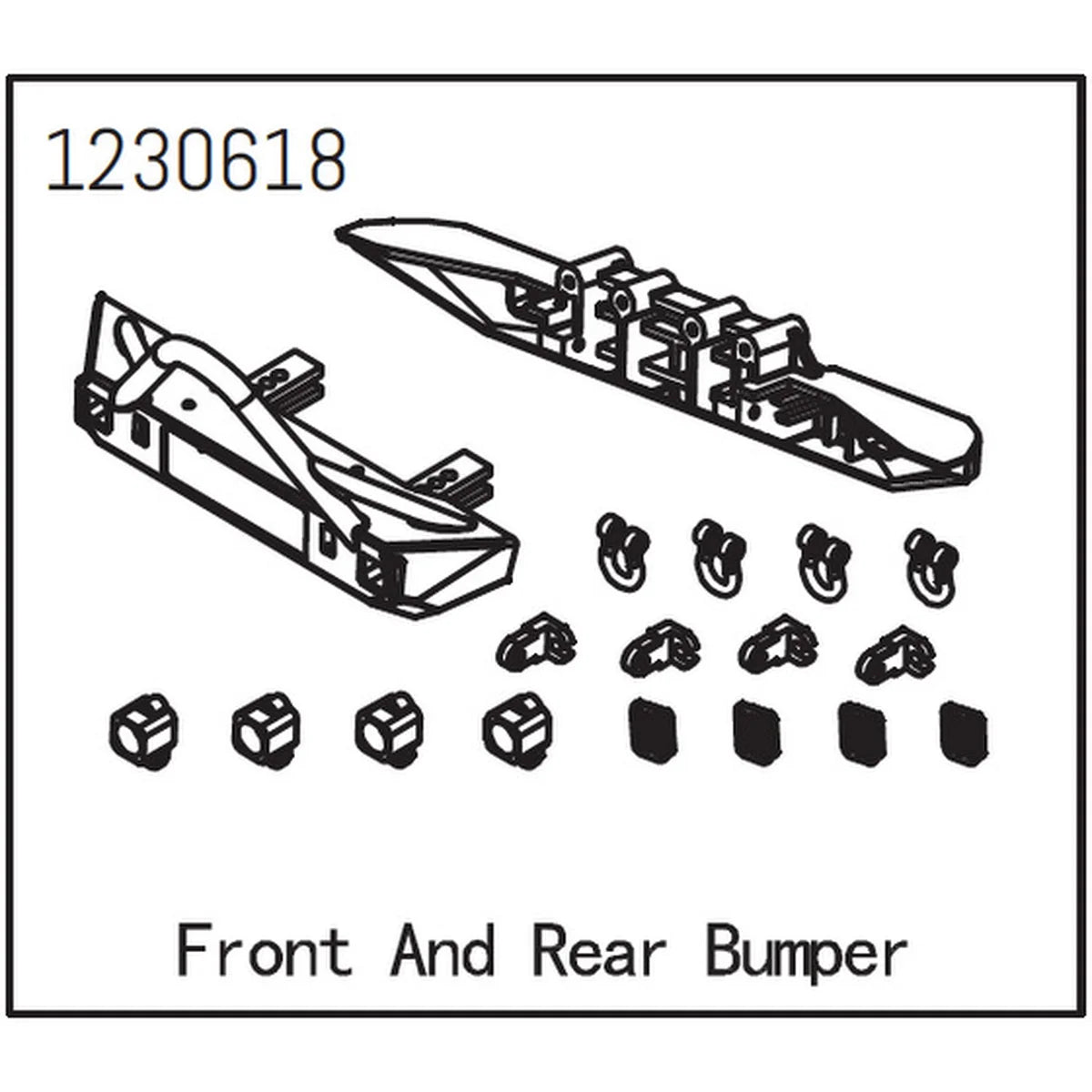 Absima Stoßfänger vorne/hinten für Crawler CR3.4 1230618