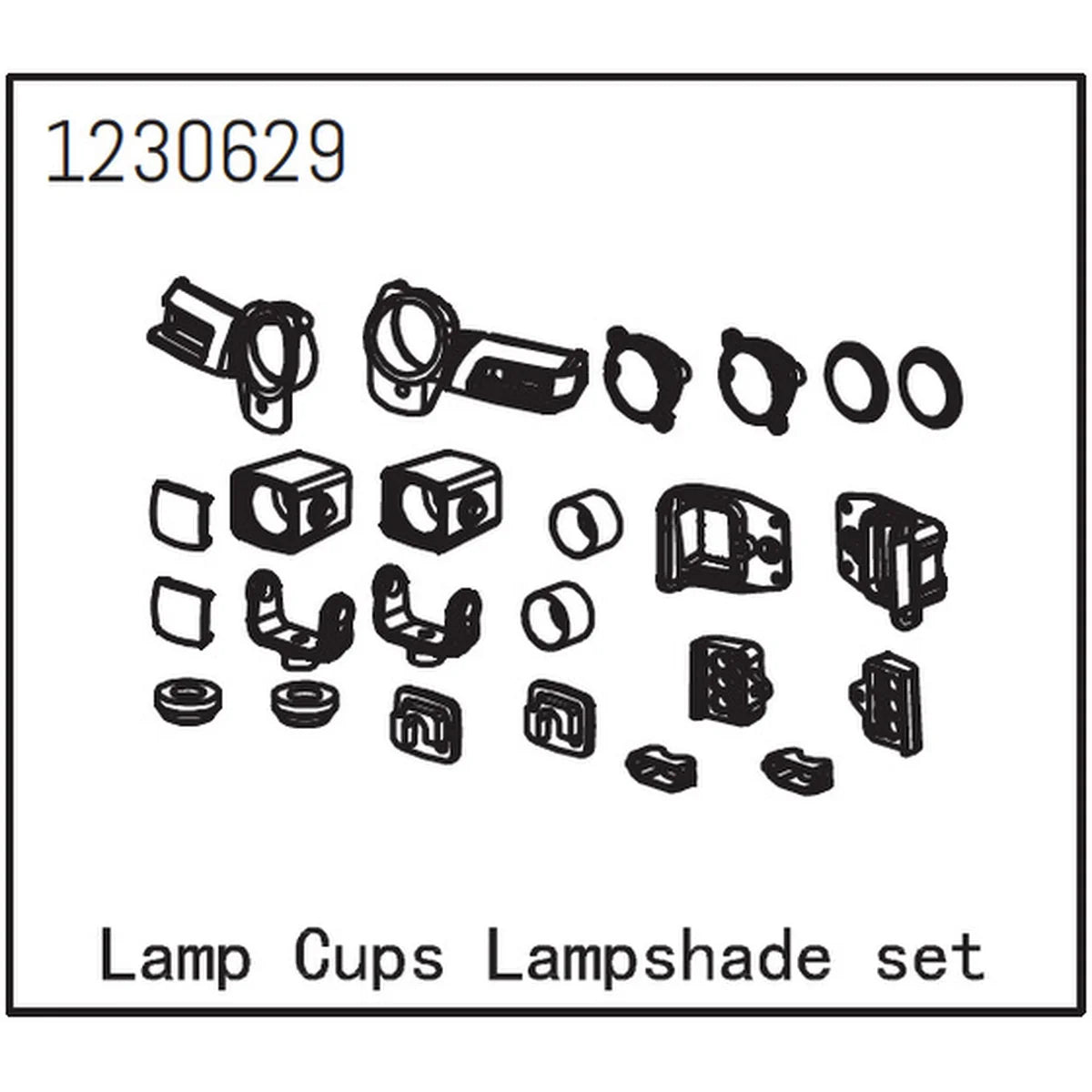Absima Lampensockel und Lampenschirmsatz für Crawler CR3.4 1230629
