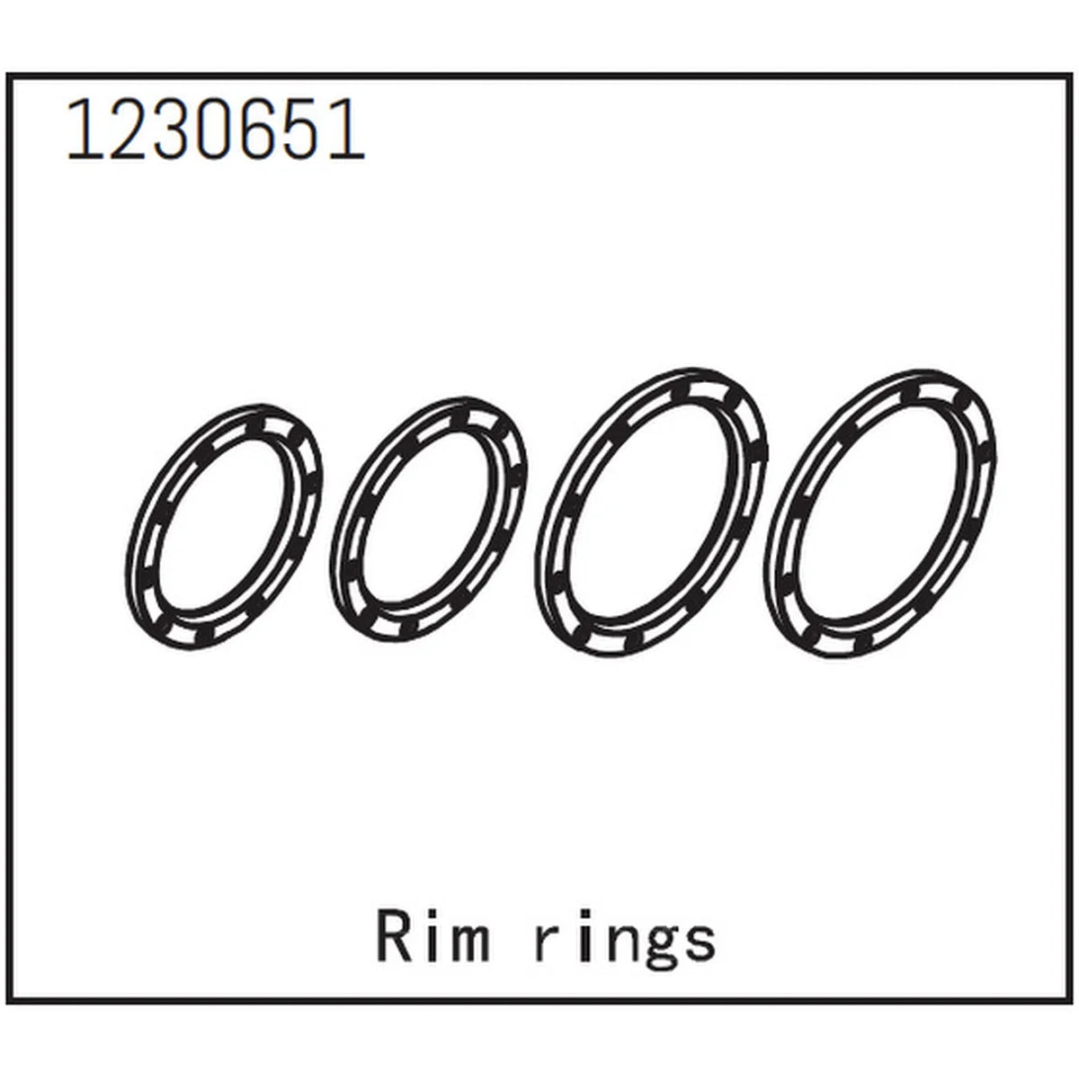 Absima Beadlock Ringe (4) für Crawler CR3.4 1230651