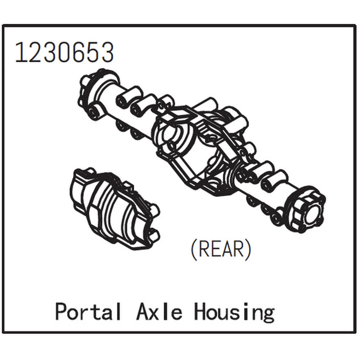 Absima Portal-Achsgehäuse für CR3.4eco Sherpa/Bronco 1230653