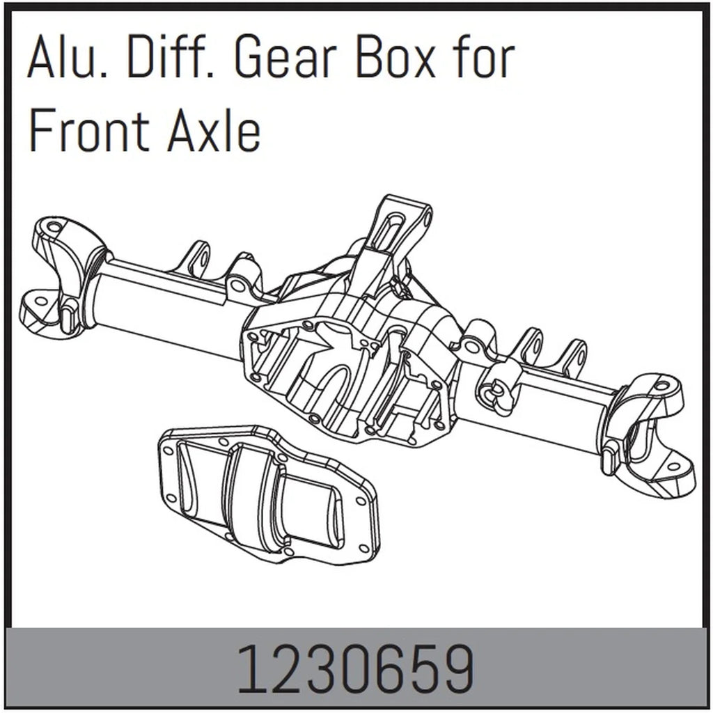 Absima Alu. Diff. Getriebebox Vorderachse 1230659