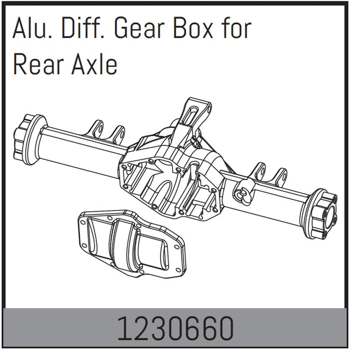 Absima Alu. Diff. Getriebebox Hinterachse für Crawler CR3.4 SHERPA (Pro) 1230660