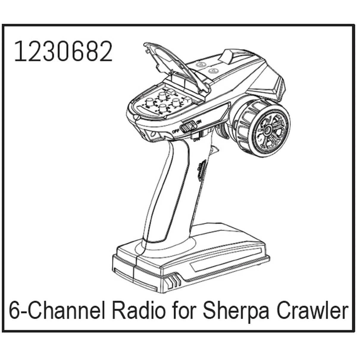 Absima 6-Kanal Fernsteuerung für CR3.4 Crawler 1230682