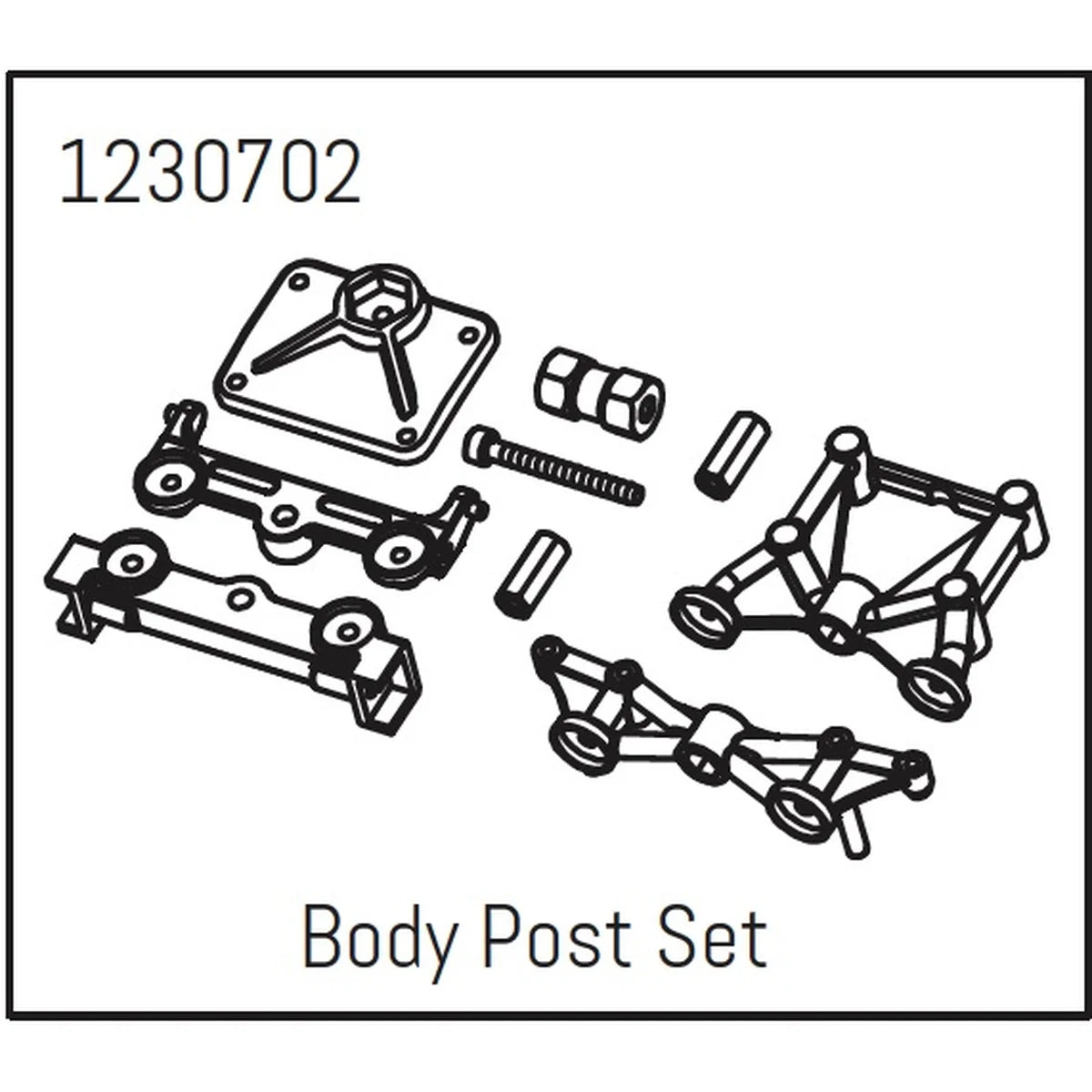 Absima Karosseriehalter Set - Khamba für Crawler CR3.4 1230702