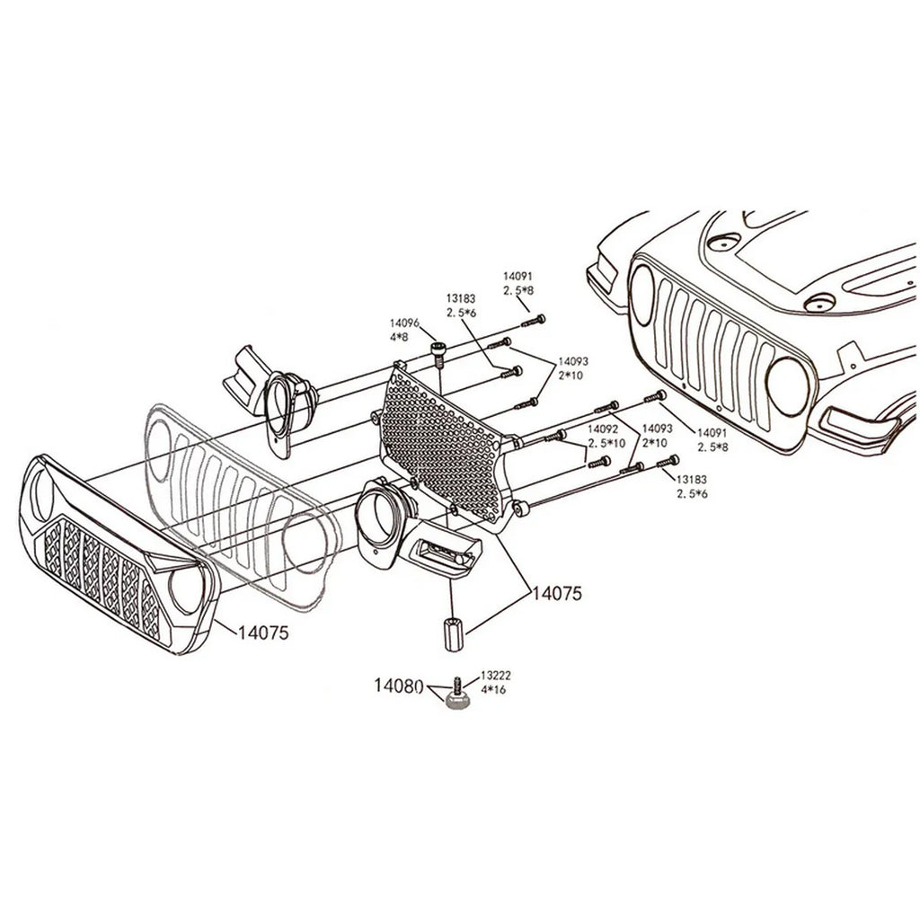Absima Frontgrill mit Verschlussschraube Sherpa CR3.4 für Crawler (Pro) 1230721