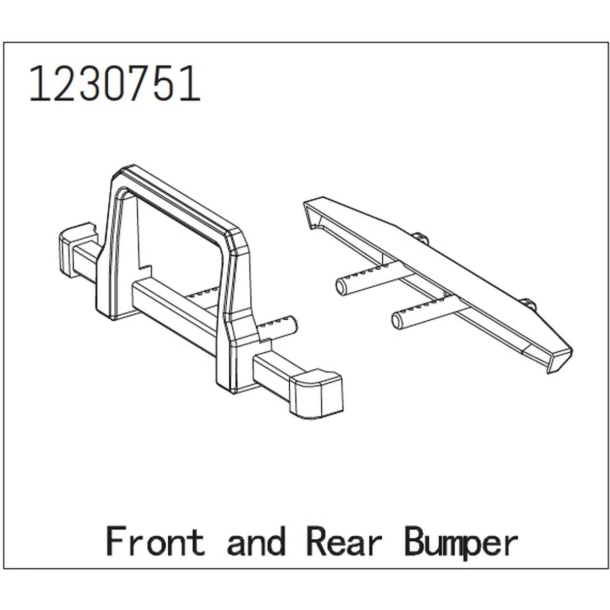 Absima Stoßfänger vorne/hinten - LANDI für Crawler CR3.4 1230751