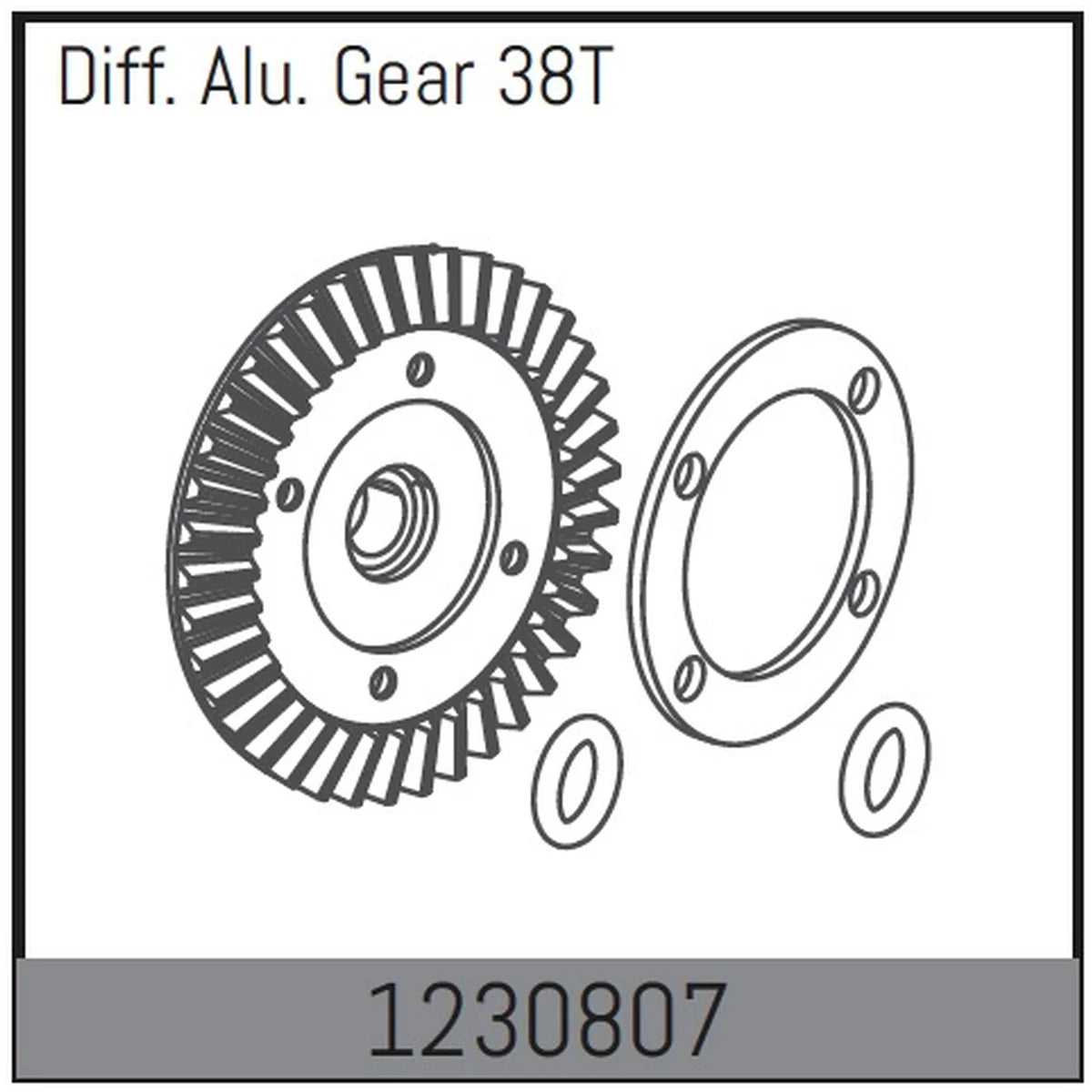 Absima Diff. Kronrad 38T +Dichtung BL-Version für Desert Buggy ADB1.4 1230807