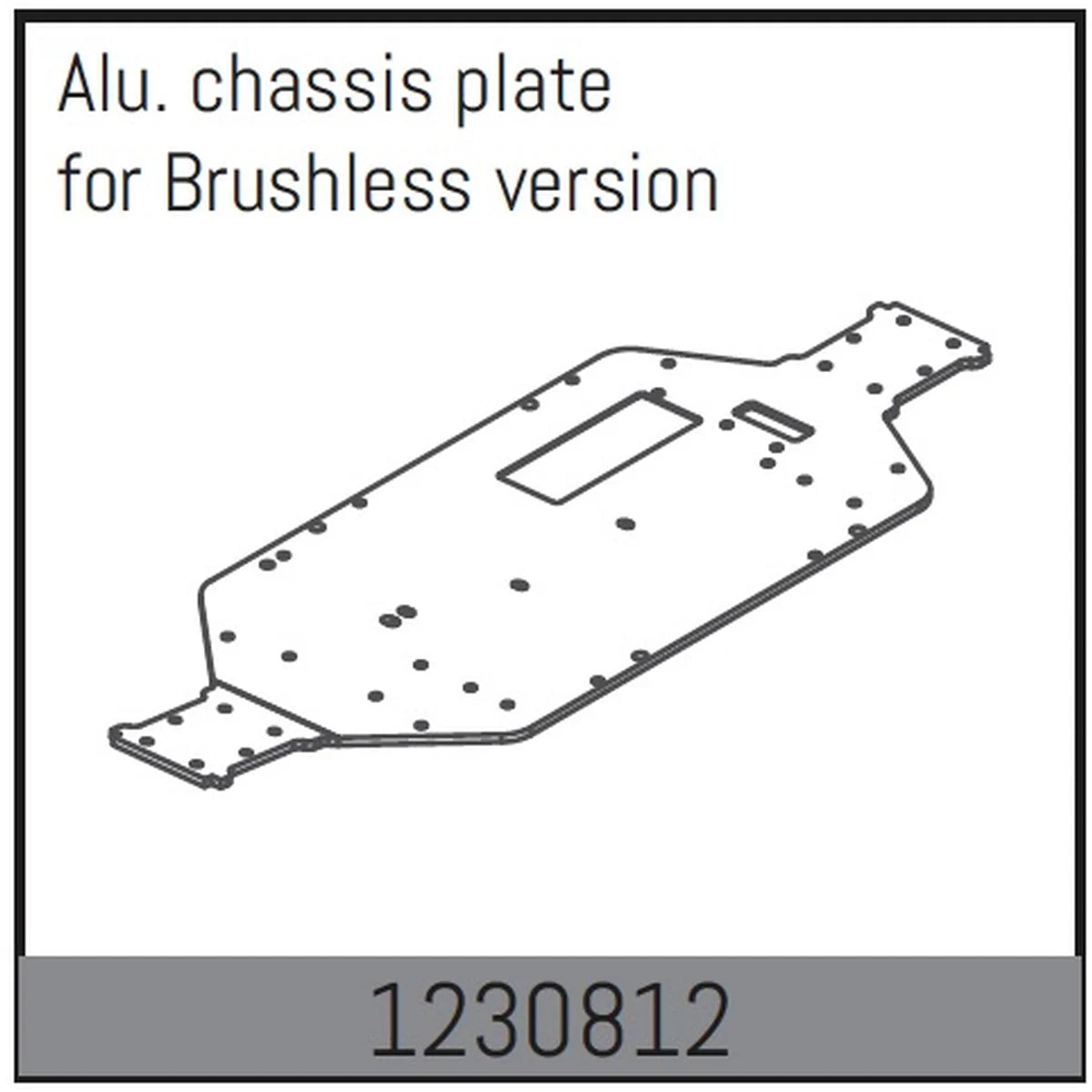 Absima Aluminium Chassis Platte für Desert Buggy ADB1.4 1230812