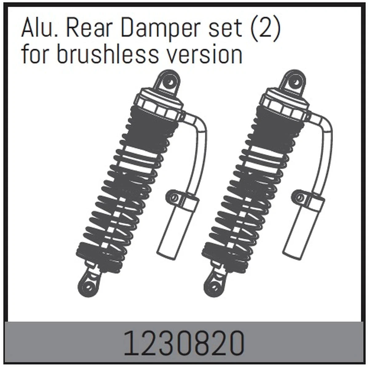 Absima Aluminium Stoßdämpferset hinten (2) für Desert Buggy ADB1.4 1230820