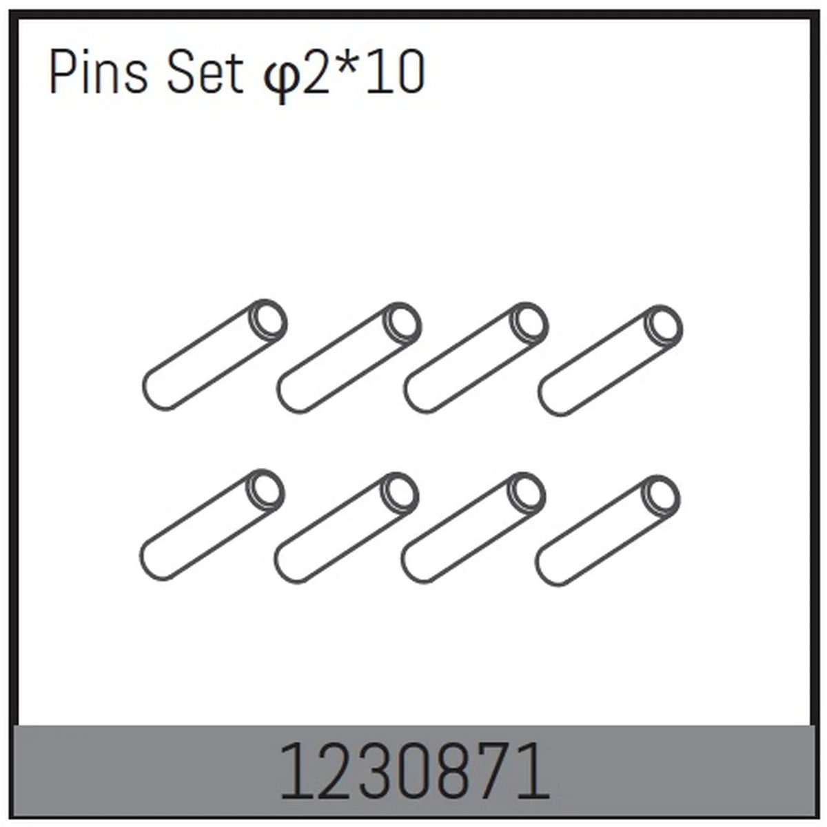 Absima 2x10 Stift Set (10) für Desert Buggy ADB1.4 1230871