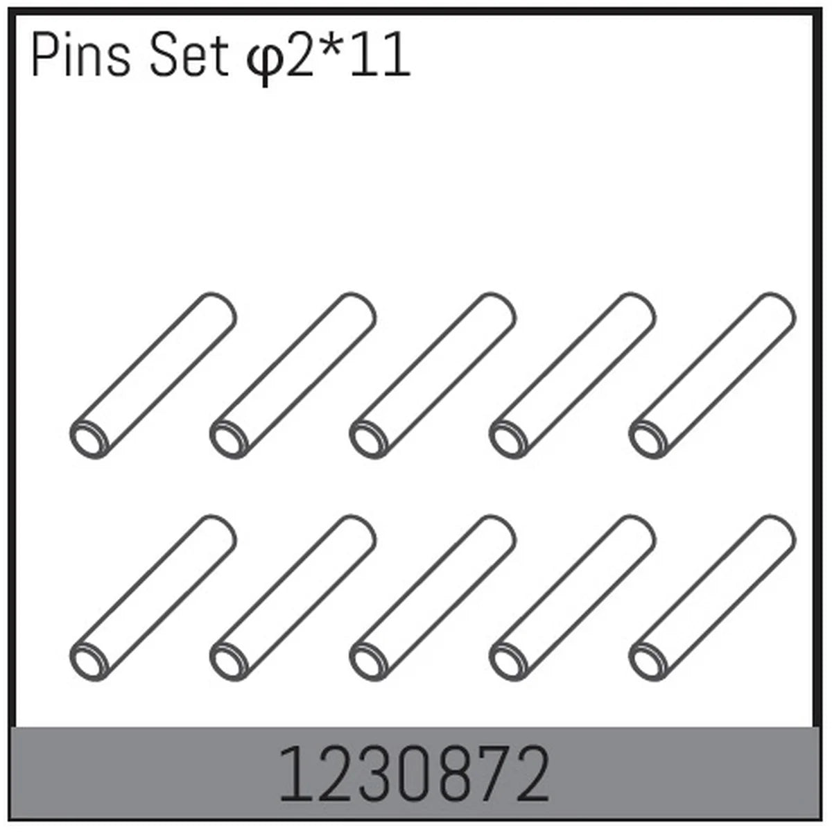 Absima 2x11 Stift Set (10) für Desert Buggy ADB1.4 1230872