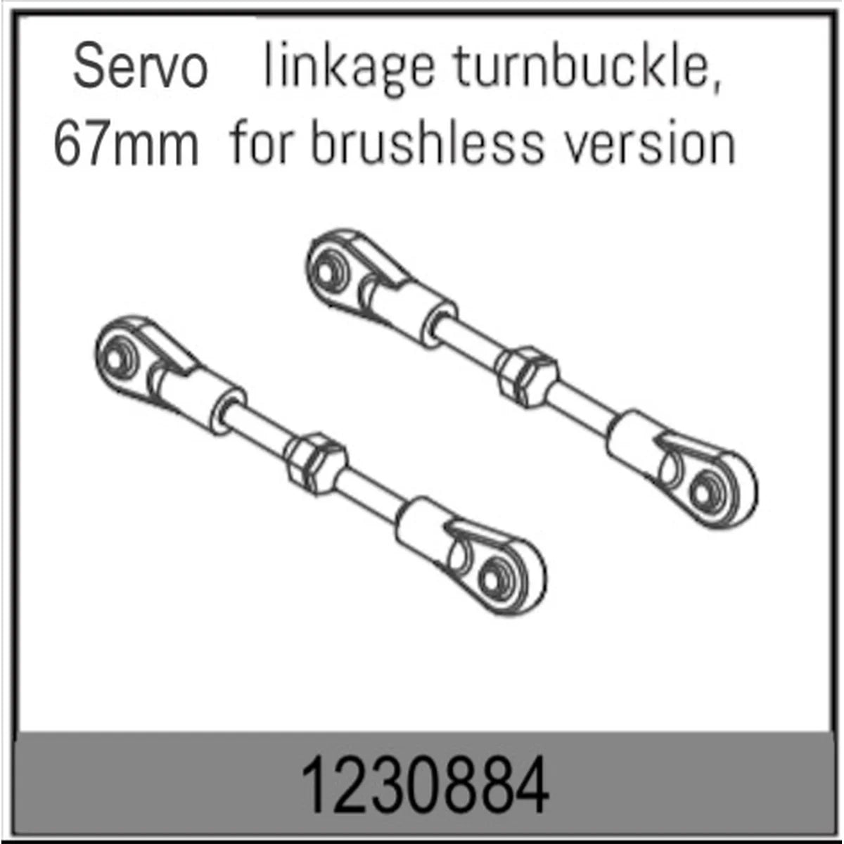 Absima Servo Gewindestangen 59-67mm (2) für Desert Buggy ADB1.4 1230884