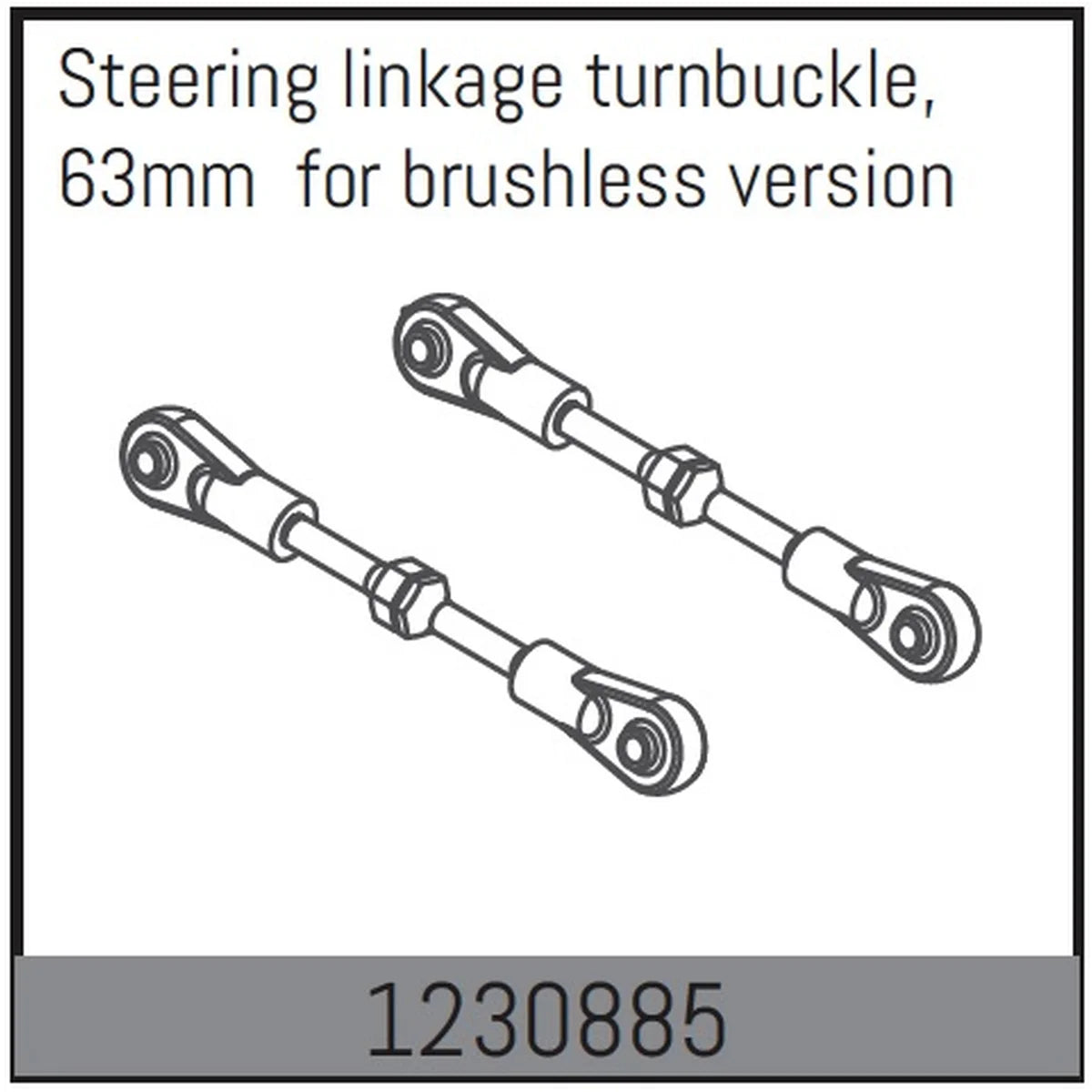 Absima Lenkungs-Gewindestangen 57-63mm (2) für Desert Buggy ADB1.4 1230885