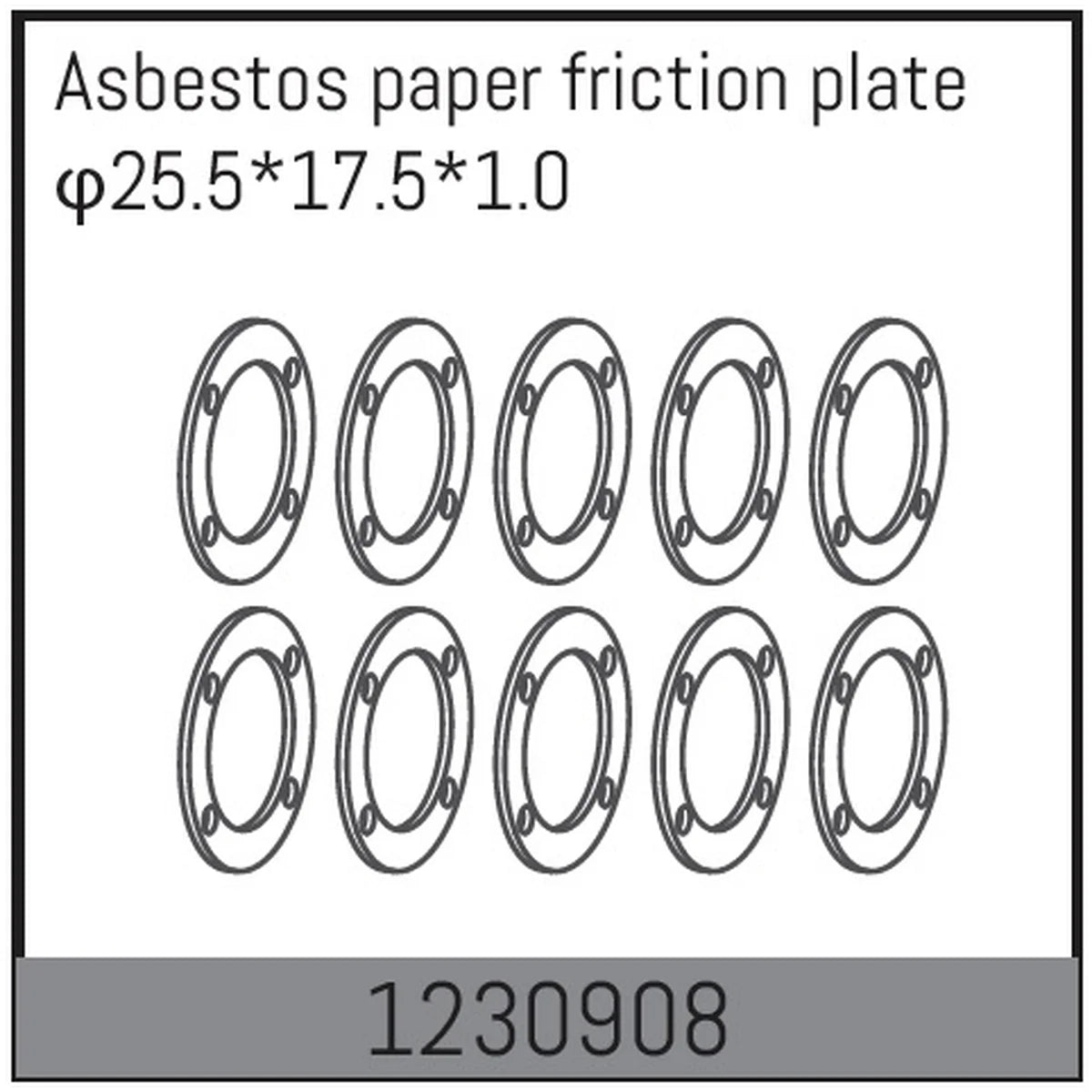 Absima Differential Papierdichtung 25.5x17.5x1.0 (10) für Desert Buggy ADB1.4 1230908