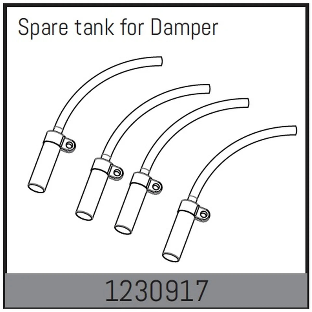 Absima Drucktank Attrappe für Dämpfer (4) für Desert Buggy ADB1.4 1230917