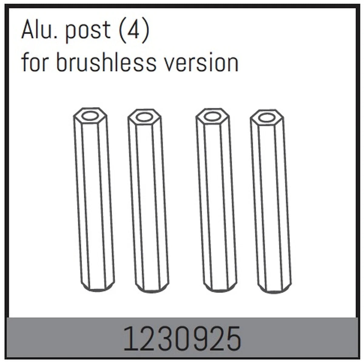 Absima Aluminiumpfosten (4) für Desert Buggy ADB1.4 1230925