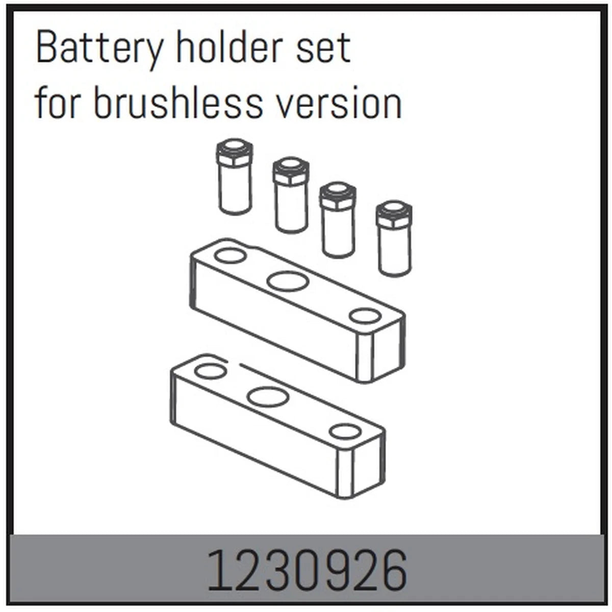 Absima Batteriehalter Set für Desert Buggy ADB1.4 1230926