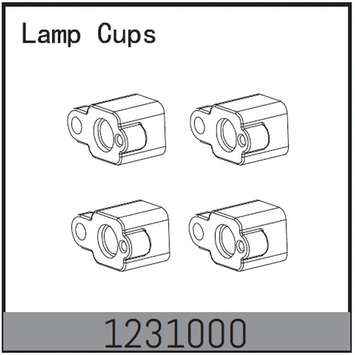 Absima Lampen Halterung (4) - CR3.4eco 1231000