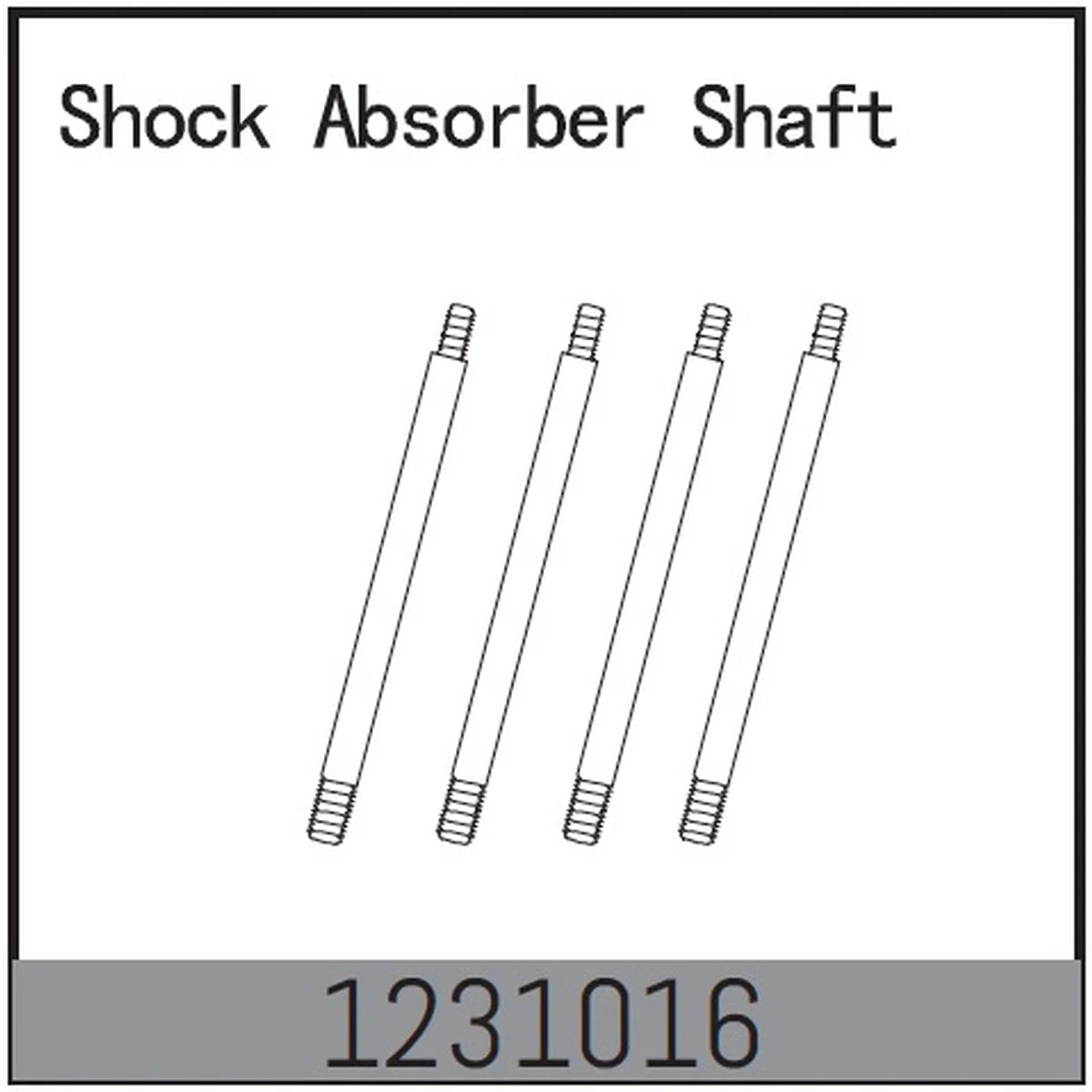 Absima Stoßdämpfer Kolbenstangen (4) - CR3.4eco 1231016