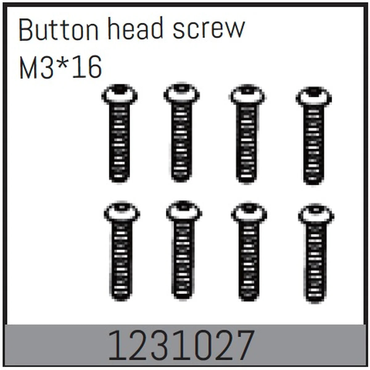 Absima Rundkopfschrauben M3x16 (8) für Crawler CR3.4 1231027