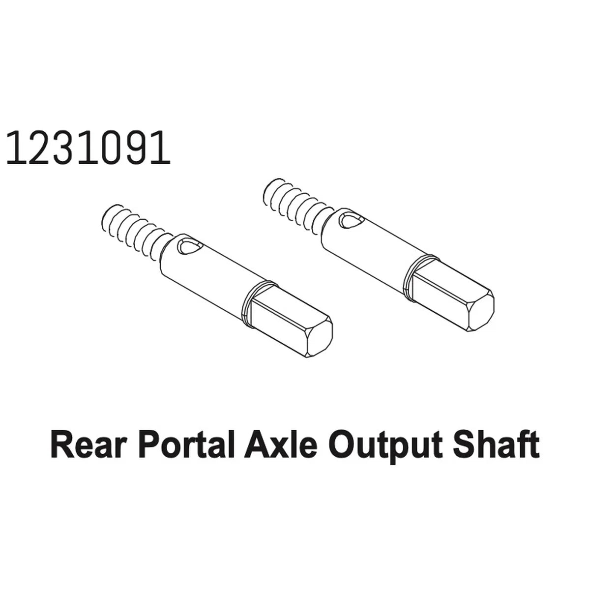 Absima Welle Portalachse hinten CR4.4 (2) 1231091