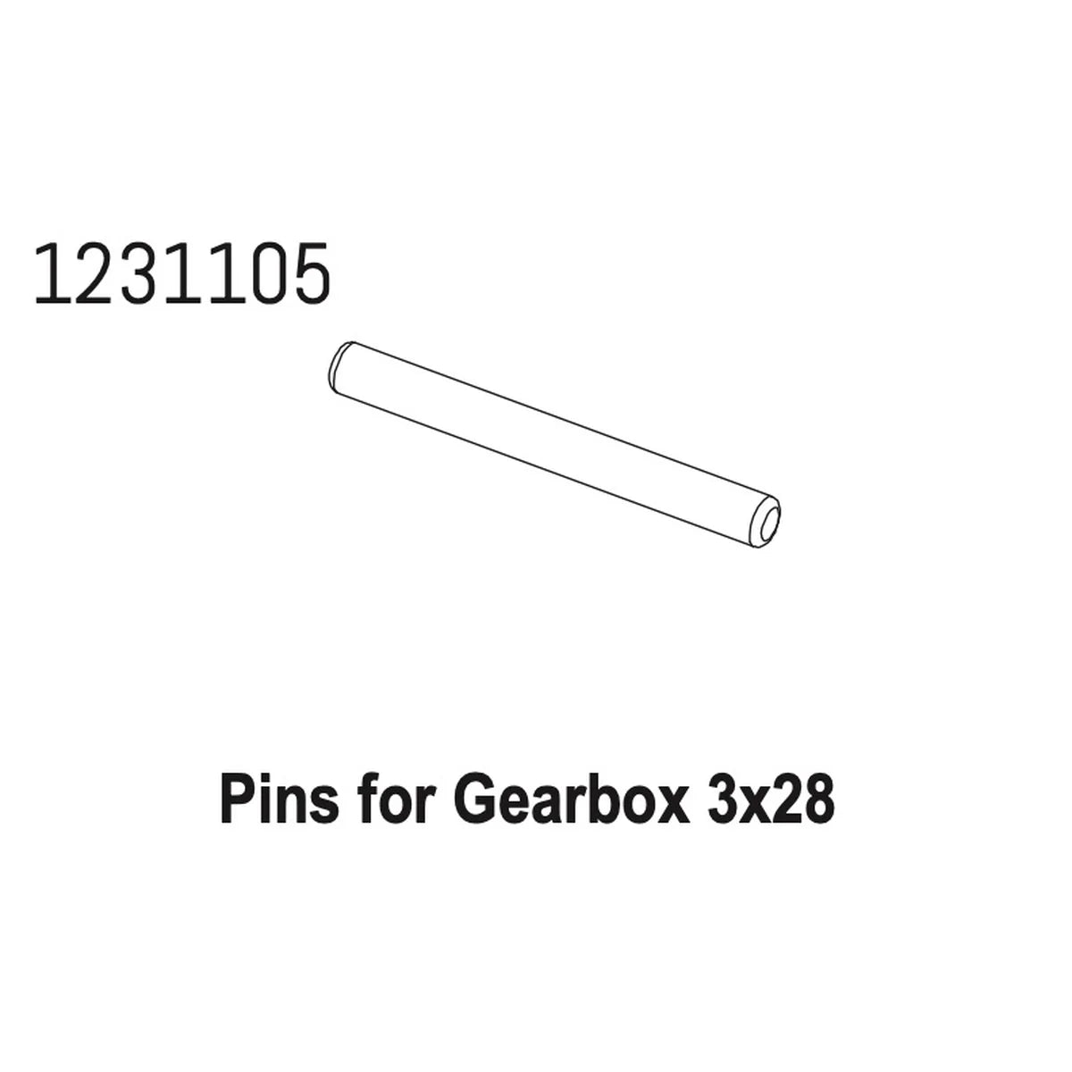 Absima Getriebebox Stift 3x28 CR4.4 1231105