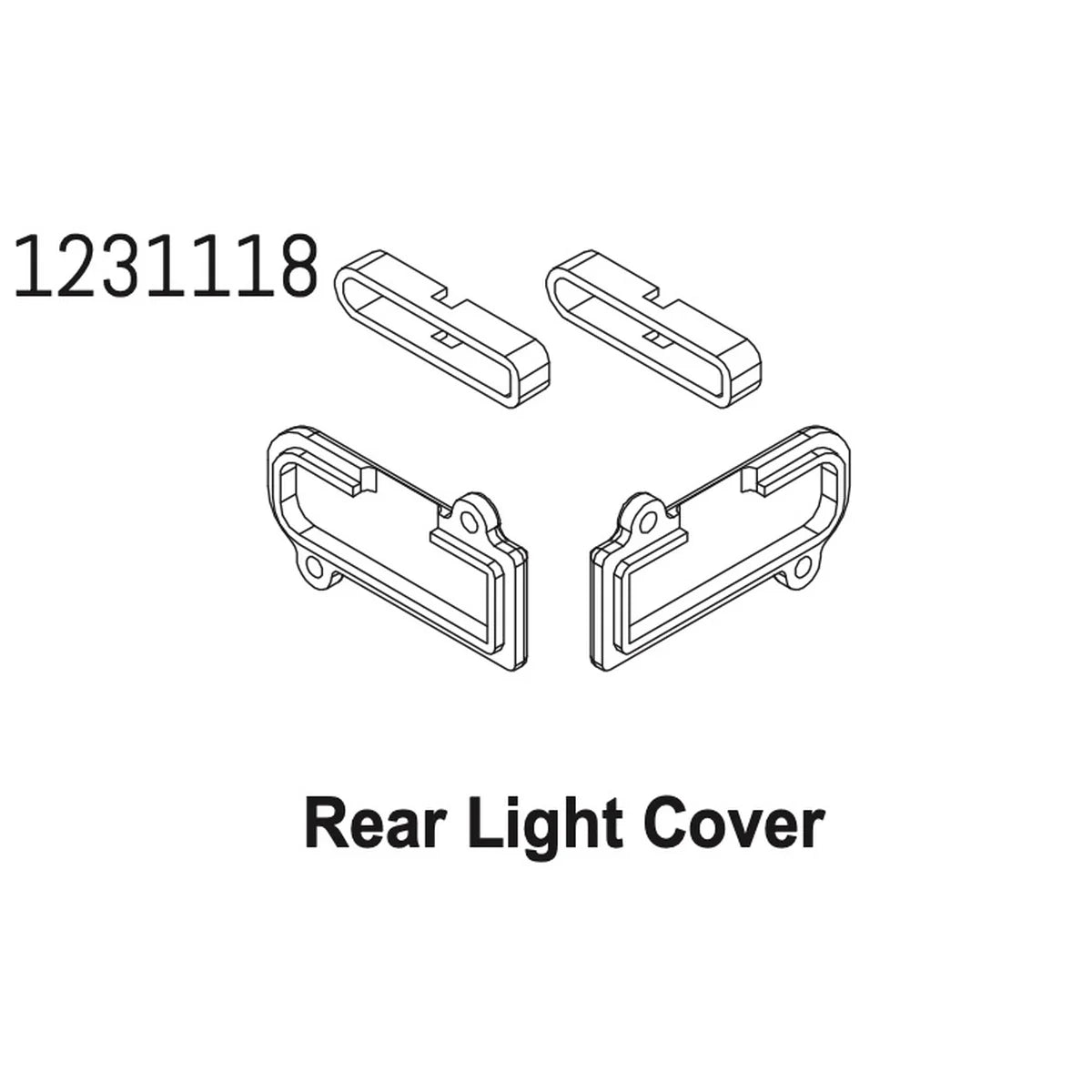 Absima Heckleuchten Halterungsset CR4.4 1231118