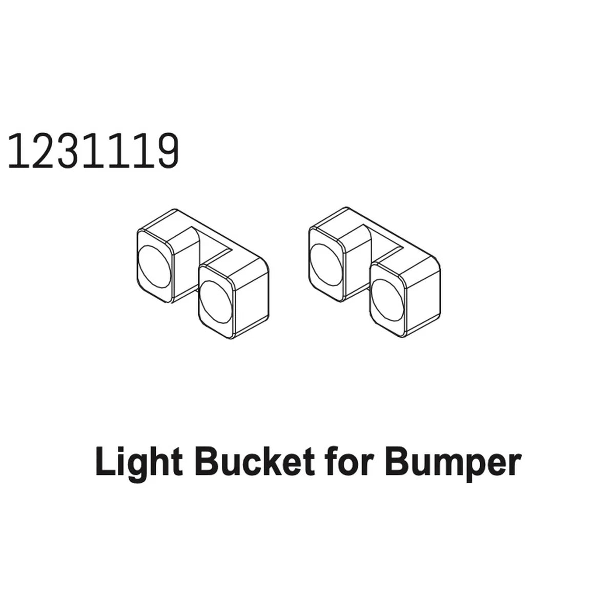 Absima Stoßstangenbeleuchtung Halterung CR4.4 (2) 1231119