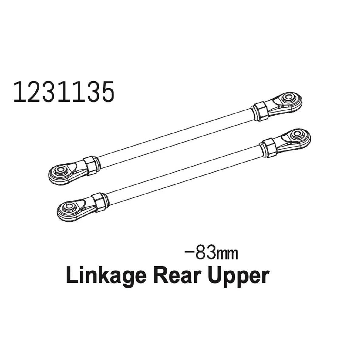 Absima Linkset hinten 83mm CR4.4 (2) 1231135