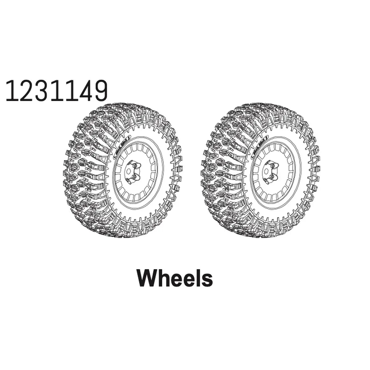 Absima 2.2" Räderset CR4.4 (2) 1231149