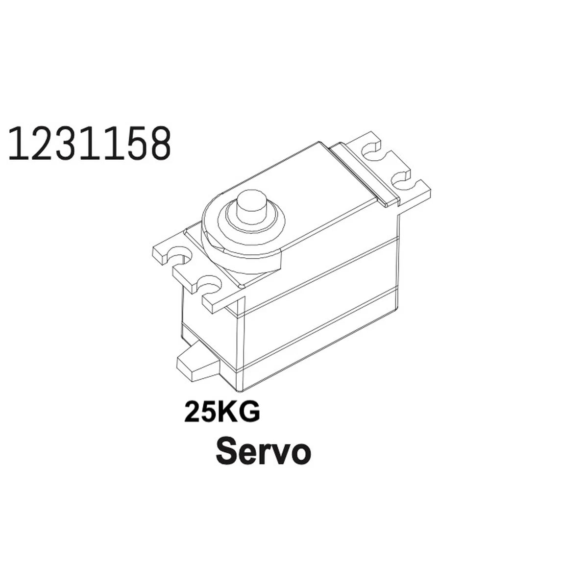 Absima 25kg MG Servo CR4.4 1231158