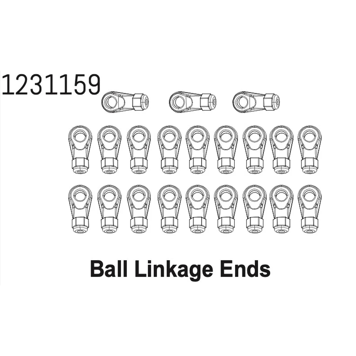 Absima Kugelkopf Set CR4.4 1231159