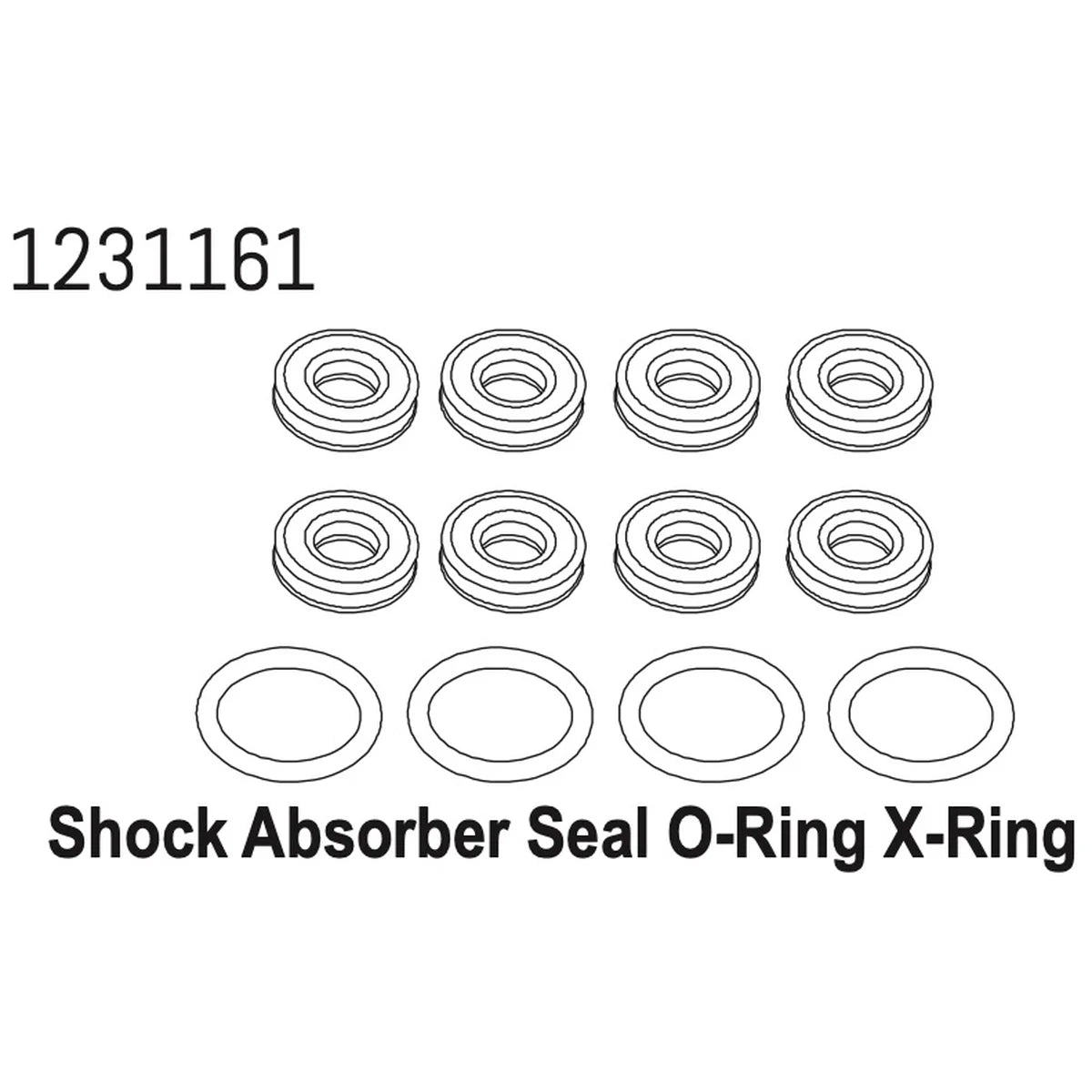 Absima Dämpfer O-Ring Set CR4.4 1231161