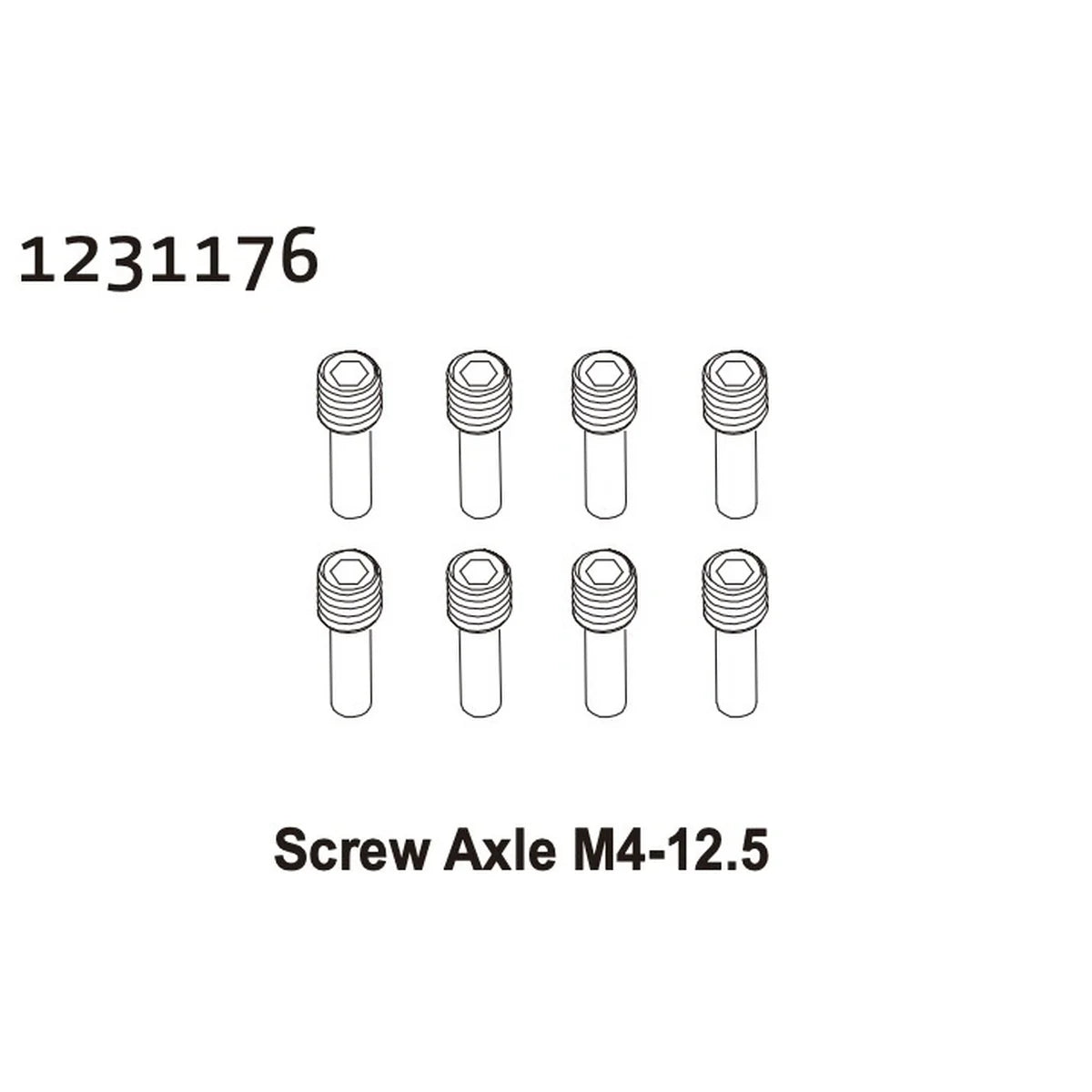 Absima Pinschrauben M4x12.5 (8) für Crawler CR4.4 1231176