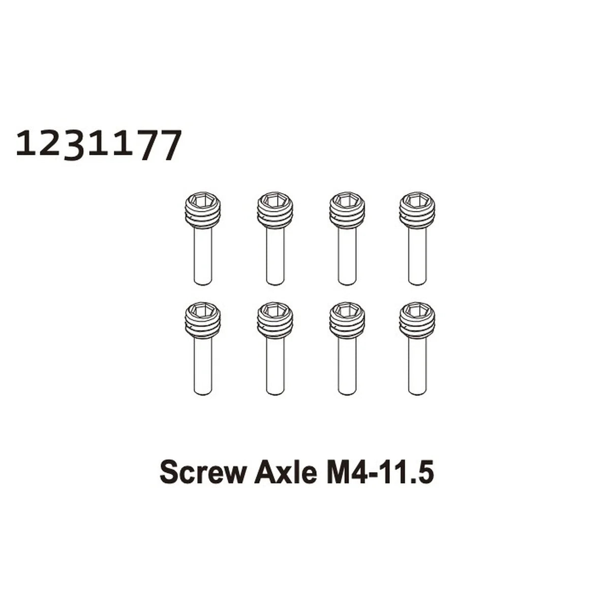 Absima Pinschrauben M4x11.5 (8) für Crawler CR4.4 1231177