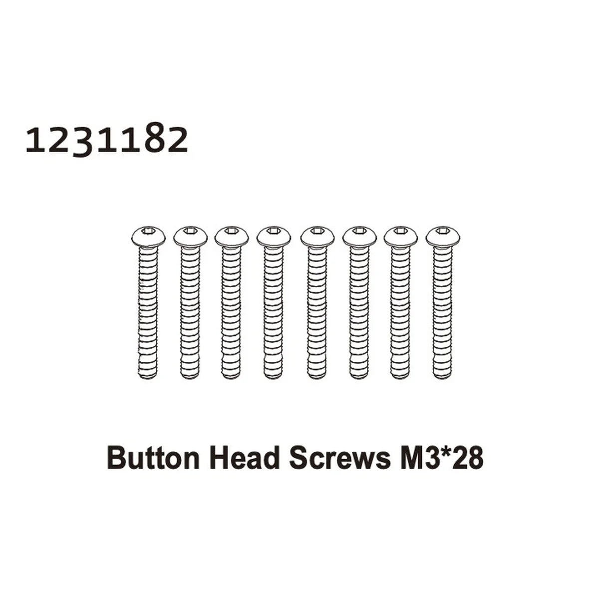 Absima Kopfschrauben M3x28 (8) für Crawler CR4.4 1231182