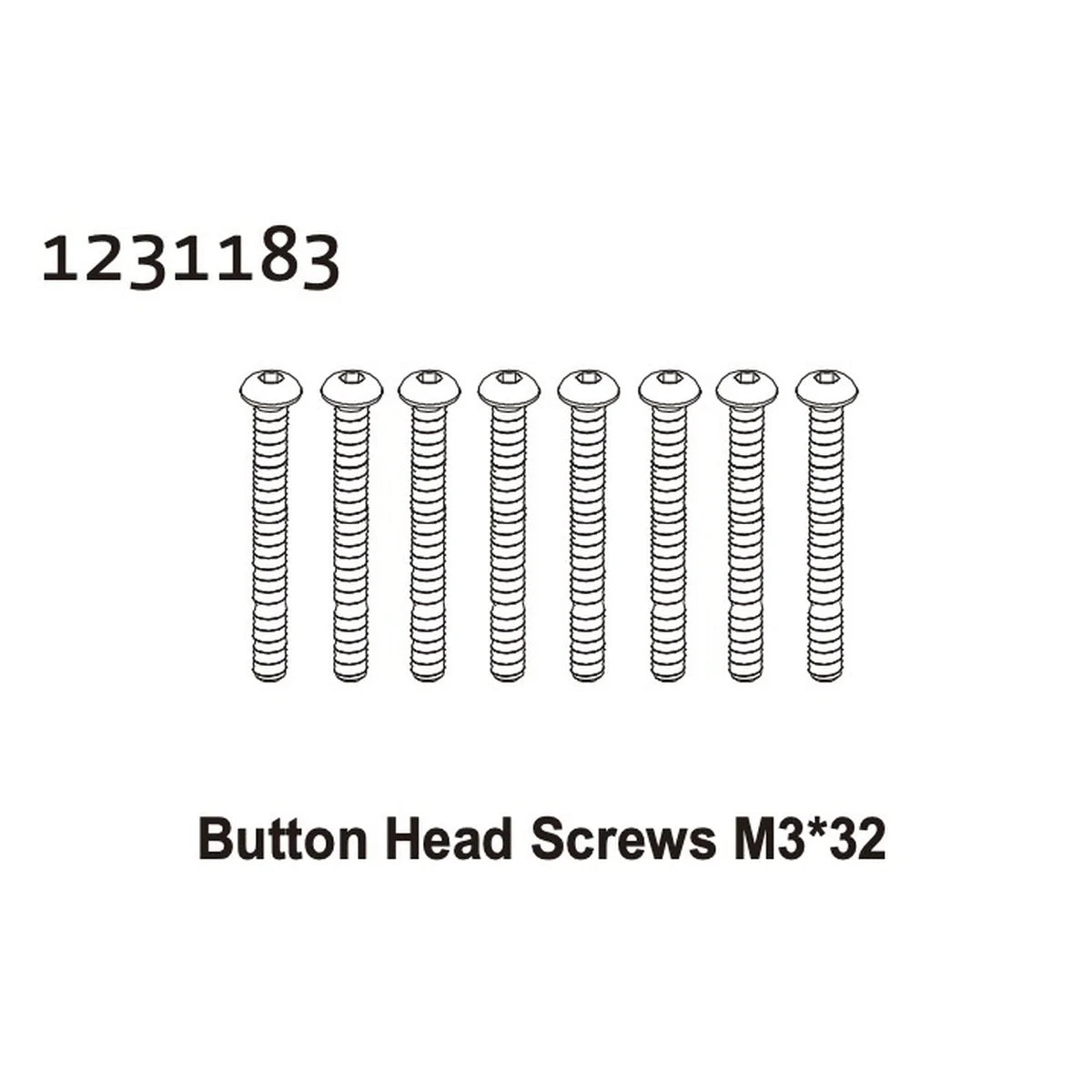 Absima Kopfschrauben M3x32 (8) für Crawler CR4.4 1231183