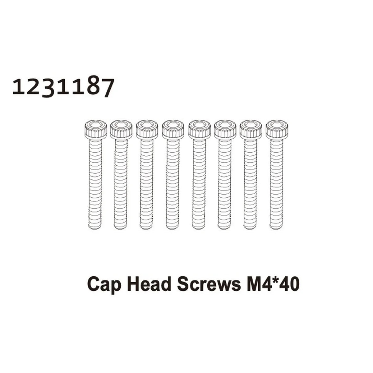 Absima Zylinderkopfschrauben M4x40 (8) für Crawler CR4.4 1231187